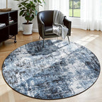 Rugflix Round Area Rugs 4Ft for Living Room, Washable Circle Rug by RugflixAreaRugs