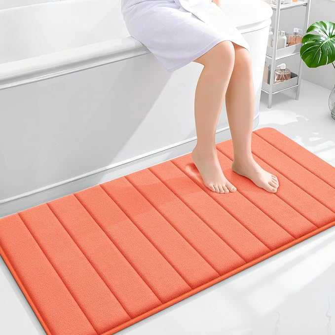 OLANLY Memory Foam Long Bathroom Rugs Runner 47x24, Super Soft Absorbent Bath by OLANLY
