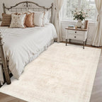 5x7 Area Rugs for Living Room: Vintage Boho Neutral Washable Rug Indoor Soft - Image 2