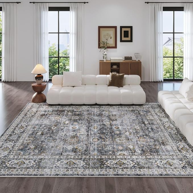 Rugcomf Living Room Rug 6x9 Rug Machine Washable Boho Soft Area Rug Non Slip - Image 7
