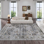 Rugcomf Area Rug 5x7 Washable Rug Boho Soft Non-Slip Non-Shedding Faux Wool - Image 8