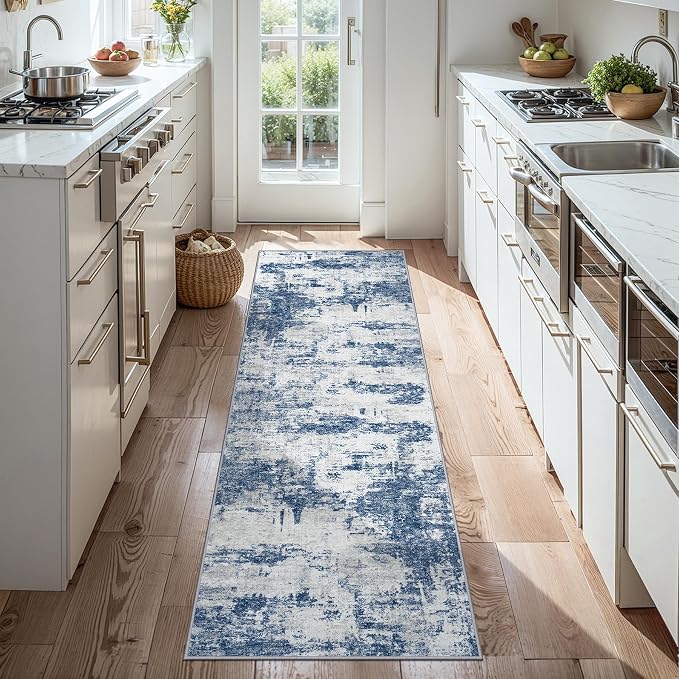 Runner Rug 2'6''x8' Washable Runner Rug: Machine Washable Kitchen Area Rug by Tosuoka