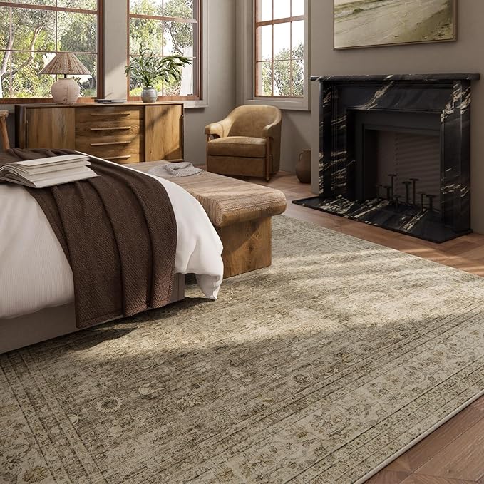10x12 Large Rugs for Living Room: Area Rugs for Bedroom Vintage Stain Resistant - Image 4