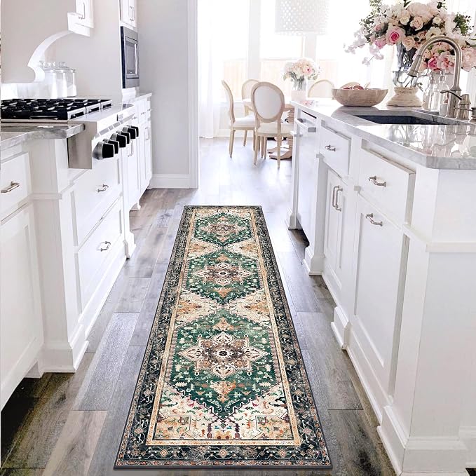 Yamaziot Washable Runner Rug, 2x8 Non-Slip Boho Vintage Hallway Rug Runner - Image 7