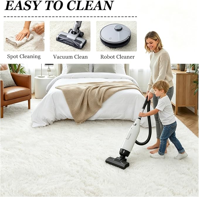 Fluffy Area Rugs 9x12 Living Room Bedroom: Ultra Soft Shag Rug Upgrade Non-Slip - Image 8