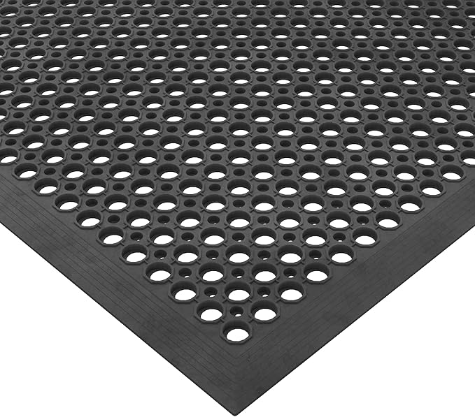 Ottomanson Heavy Duty Rubber Floor Mat – Non-Slip, Waterproof, Restaurants by Ottomanson