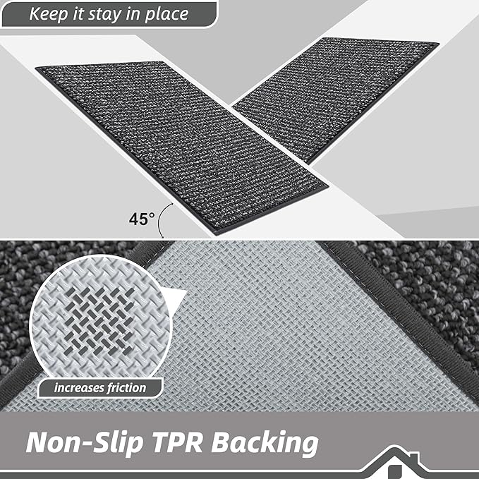 BEQHAUSE Dirt Trapper Door Mat 20" x 48", Non-Slip Washable Doormats Entrance - Image 6