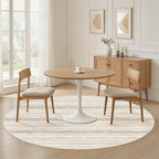 Nakagishi Round Rug Boho Area Rugs: 6x6 Washable Large Circle Neutral Soft - Image 4