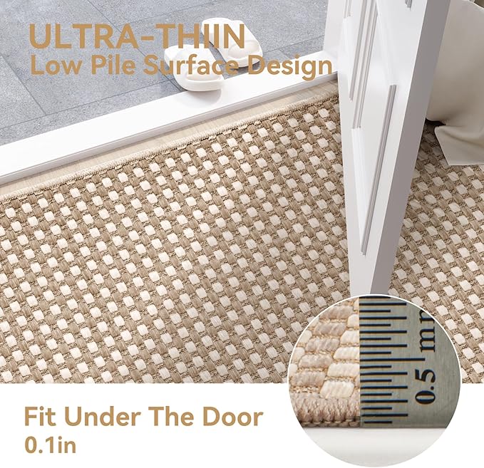 YDKGL 2x5 ft Hallway Runner Rug Boho Woven Washable Long Kitchen Runner Rugs - Image 6
