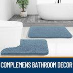 OLANLY Bathroom Rugs 30x20, Extra Soft Absorbent Chenille Bath Rugs, Rubber - Image 7