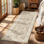 Yamaziot Washable Runner Rug, 2x6 Non-Slip Boho Vintage Hallway Rug Runner by Yamaziot