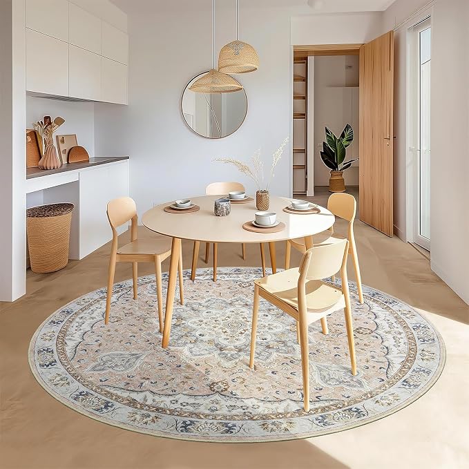 Ultra-Thin Washable 4ft Round Rug - Image 5