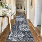 HEBE Hallway Runner Rug 2'8''x12' Washable Vintage Distressed Area Rugs Non - Image 8