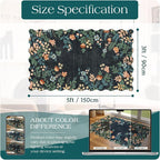Dark Navy Floral Entry Rug - Image 6
