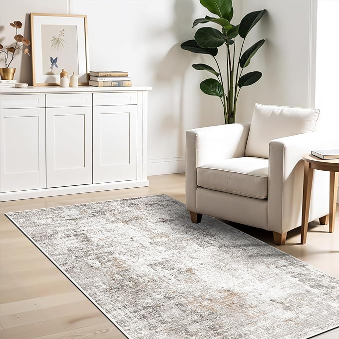4x6 Washable Entryway Rug – Non-Slip Low-Pile Small Area Rug - Image 4