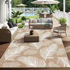 Pauwer Waterproof Outdoor Rug 9x12, Reversible Plastic Straw Patio Camping Rug - Image 7