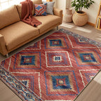 BESTSWEETIE Area Rug 3x4 Rug Machine Washable Non-Slip Low Pile Print Pattern - Image 9
