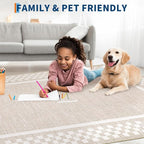 Washable Runner Rug 2x10 Modern Bordered Hallway Runner Rug Non Slip Kitchen - Image 3