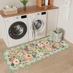 DUKINO 2x5 Runner Rug for Hallway, Washable Kitchen Floral Runner Rug - Image 4