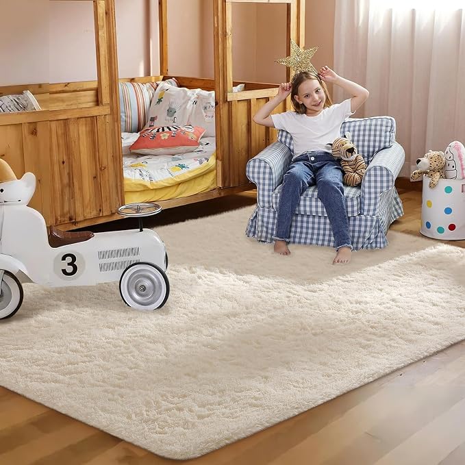 Ophanie Rugs for Living Room, Upgrade Non-Slip Fluffy Soft 5x8 Area Rug - Image 6