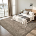 6x9 Area Rug for Living Room:Ultra Soft Fluffy Shag Grey Camel Rugs, Large - Image 4