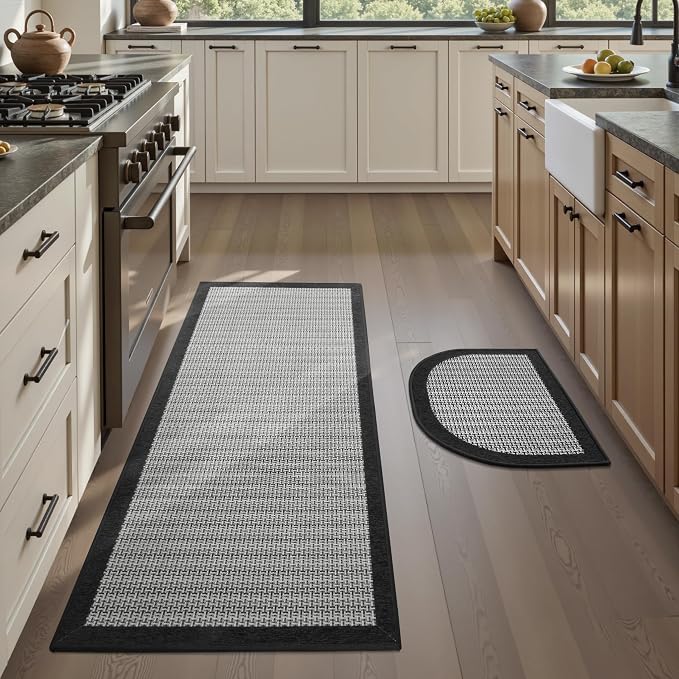 PADOOR Non Slip Kitchen Rugs Sets of 2 by PADOOR