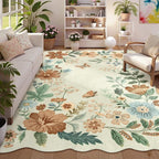 Lahome Floral Washable Rugs 8x10, Non-Slip Soft 8x10 Rugs by Lahome