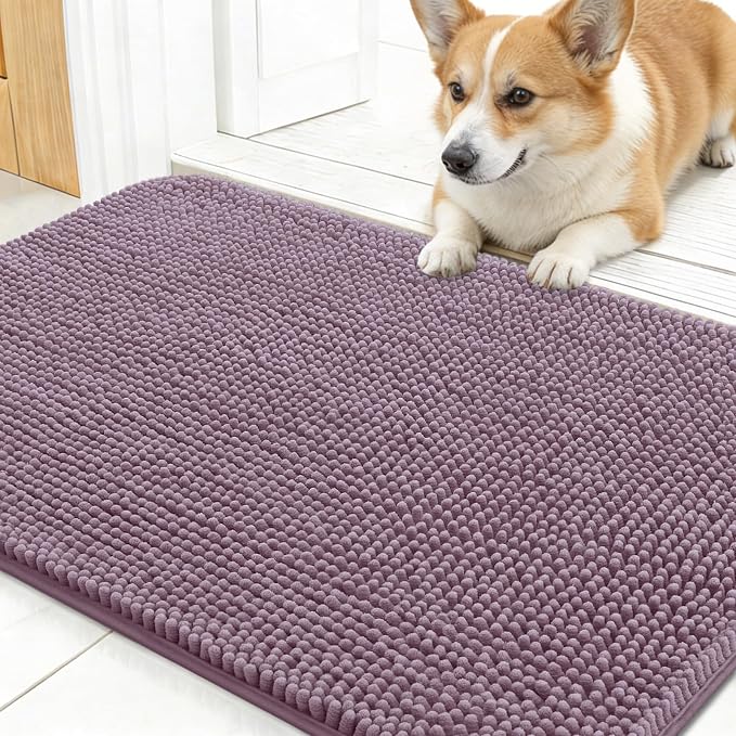 OLANLY Dog Door Mat for Muddy Paws 24x16, Absorbs Moisture and Dirt, Absorbent by OLANLY