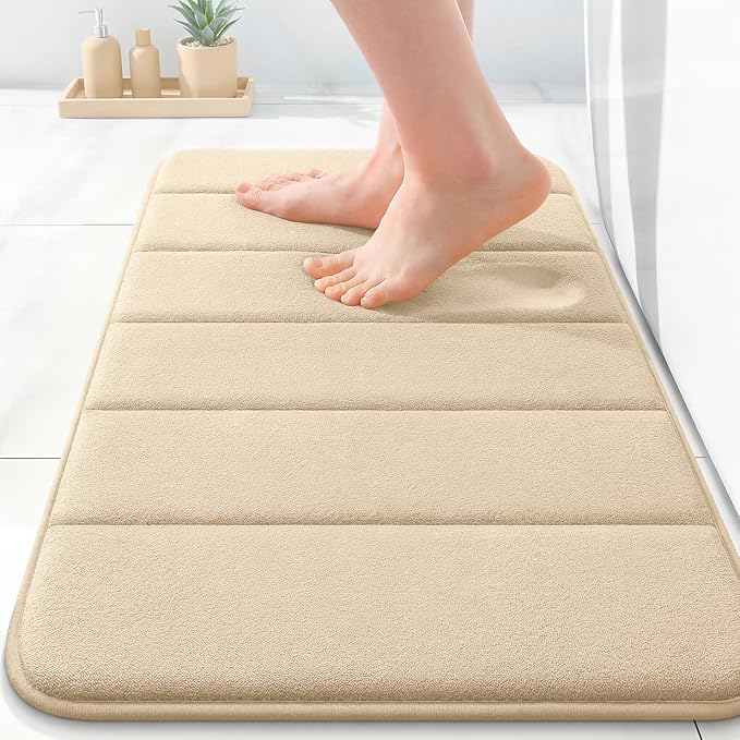 OLANLY Memory Foam Bath Mat 35x16, Super Soft Absorbent Bathroom Rugs, Quick Dry by OLANLY