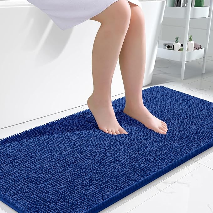 OLANLY Large Bathroom Rugs 45x27, Extra Soft Absorbent Chenille Bath Rugs by OLANLY