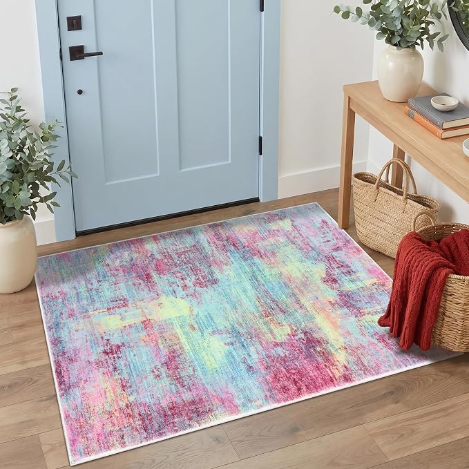 IOHOUZE Abstract Area Rug 3x4 Ft Washable Rugs by iOhouze