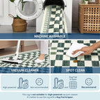 GarveeHome 2x6 Runner Rug for Bathroom Modern Abstract Checkered Carpet - Image 6