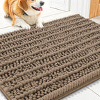 Smiry Dog Door Mat for Muddy Paws 30x20, Absorbent Dirt Trapper, Non-Slip by Smiry