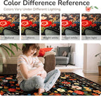 5x7 Area Rugs for Living Room Vacuum-Friendly Machine Washable Area Rug Flower - Image 7
