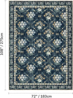 Lessymo Dining Room Rugs for Under Table, 6x9 Washable Area Rug for Living Room - Image 2