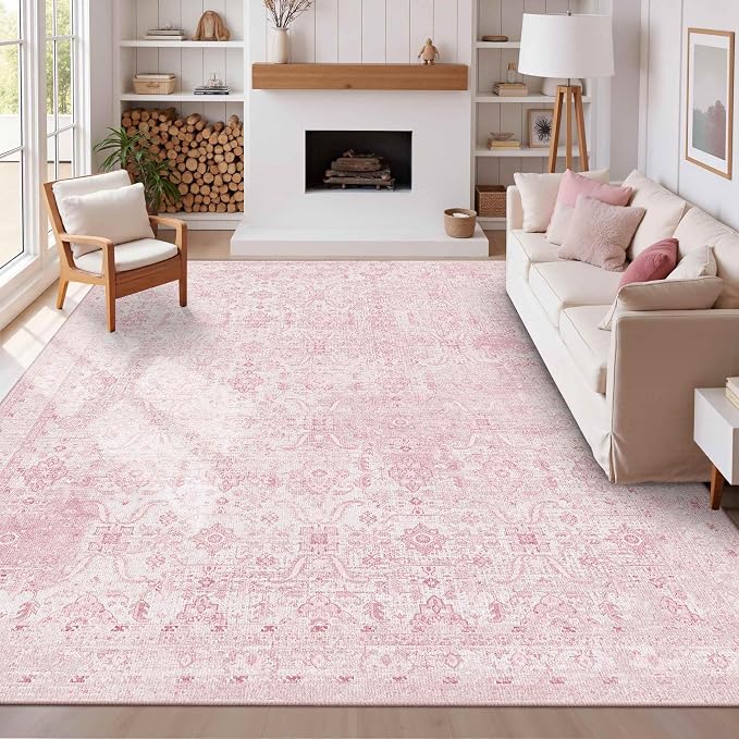 Rugxara 8x10 Area Rugs for Living Room Bedroom, Vintage Floral Retro Boho Non by Rugxara