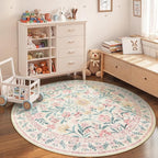 Wonnitar Washable Round Rugs 6ft, Boho Soft Ultra-Thin Circular Carpets - Image 3