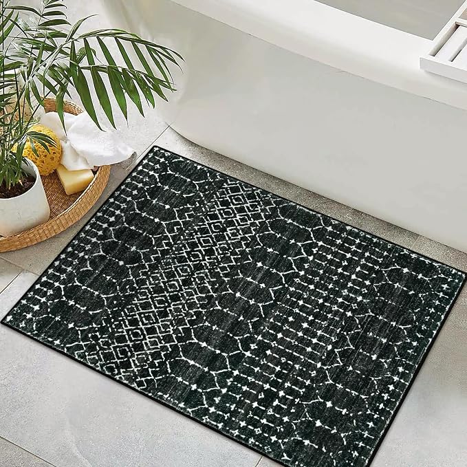Lahome Moroccan Entry Rug 2x3, Non-Slip Washable Front Indoor Door Mat Rubber - Image 5