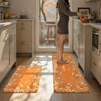 KIMODE Fall Kitchen Mats Cushioned Anti Fatigue, Halloween Kitchen Mats by StayinComfortCookwithJoy