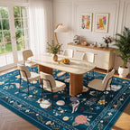 Unirea 5x7 Dark Blue Cat Area Rug - Image 7