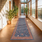 Navy Blue 2x8 Long Runner for Kitchen, 8ft Runner Rugs for Entryway, Washable - Image 3