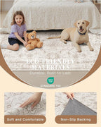 Madane Washable Area Rug 4x6, Low Pile Stain Resistant Vintage Area Rugs - Image 5