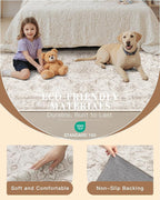 Madane 5x7 Area Rugs for Living Room, Washable Vintage Natural Rug - Image 5