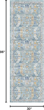 Madane Runner Rug 2'6''x8' Kitchen Runner, Hallway Runner Printed Vintage - Image 2