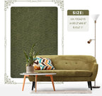 Macgace 5x7 Green Area Rug, Soft Shag Carpet, Washable Living Room Rugs - Image 9