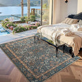 jinchan Zenith Floral 5x7 Area Rug Soft Low-Pile Living Room Rug Machine by JINCHAN