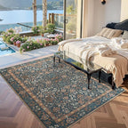 jinchan Zenith Floral 5x7 Area Rug Soft Low-Pile Living Room Rug Machine by JINCHAN