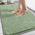 OLANLY Bathroom Rugs 34x21, Extra Soft Absorbent Chenille Bath Rugs, Rubber by OLANLY