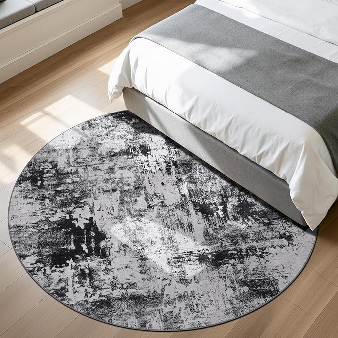 Rugflix Round Area Rugs 8Ft for Living Room, Washable Circle Rug - Image 3
