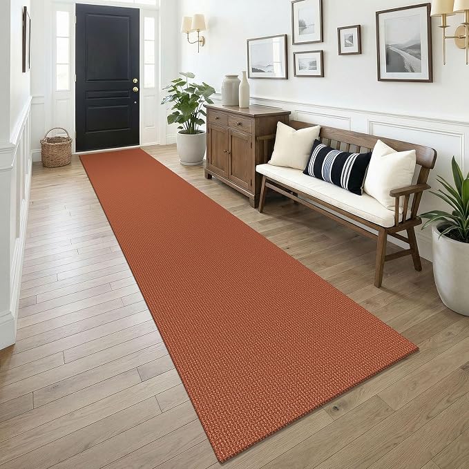 KOZYFLY Orange 2.5'x14' Runners Rugs by KOZYFLY